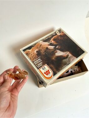 Vintage Children’s Puzzle Whitman Animal Brown Bear Children 63 pcs 1970s Kids